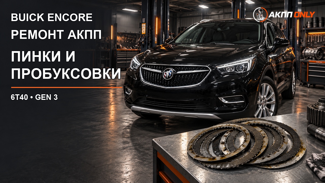 Ремонт АКПП Buick Encore 6T40 Gen 3: пробуксовки, пинки и сгоревшие пакеты