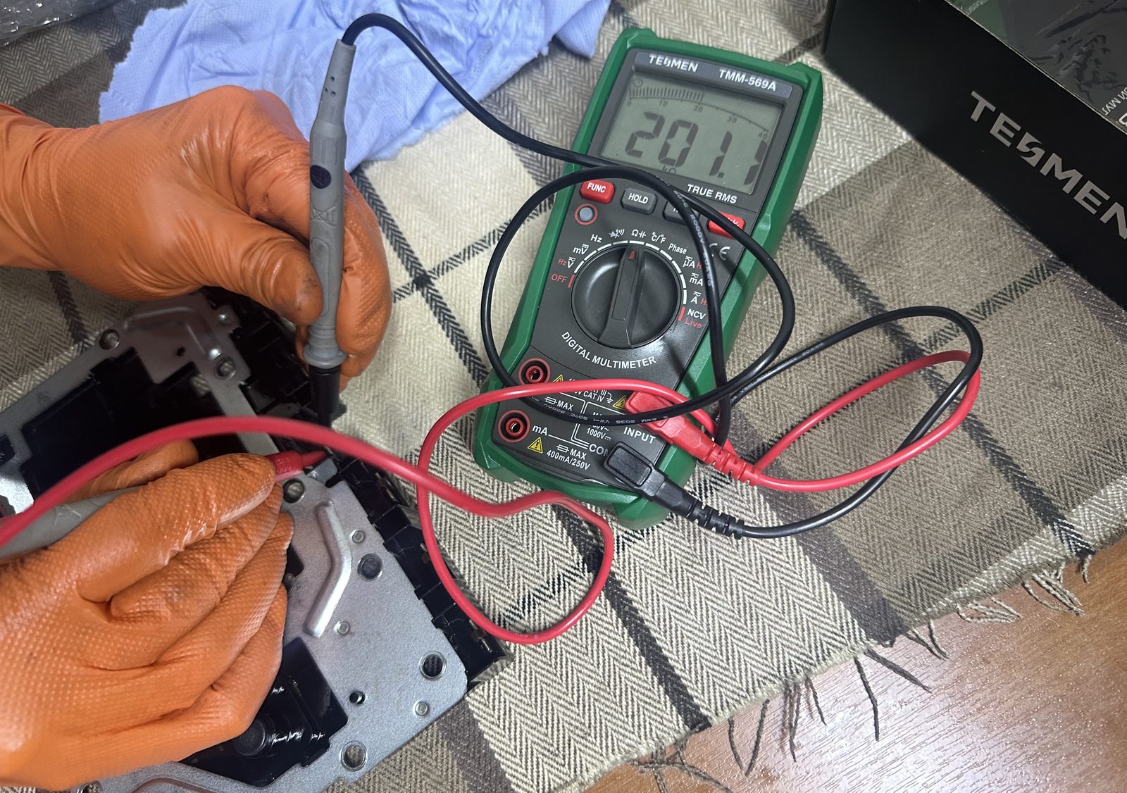 Проверка цепи мультиметром после ремонта