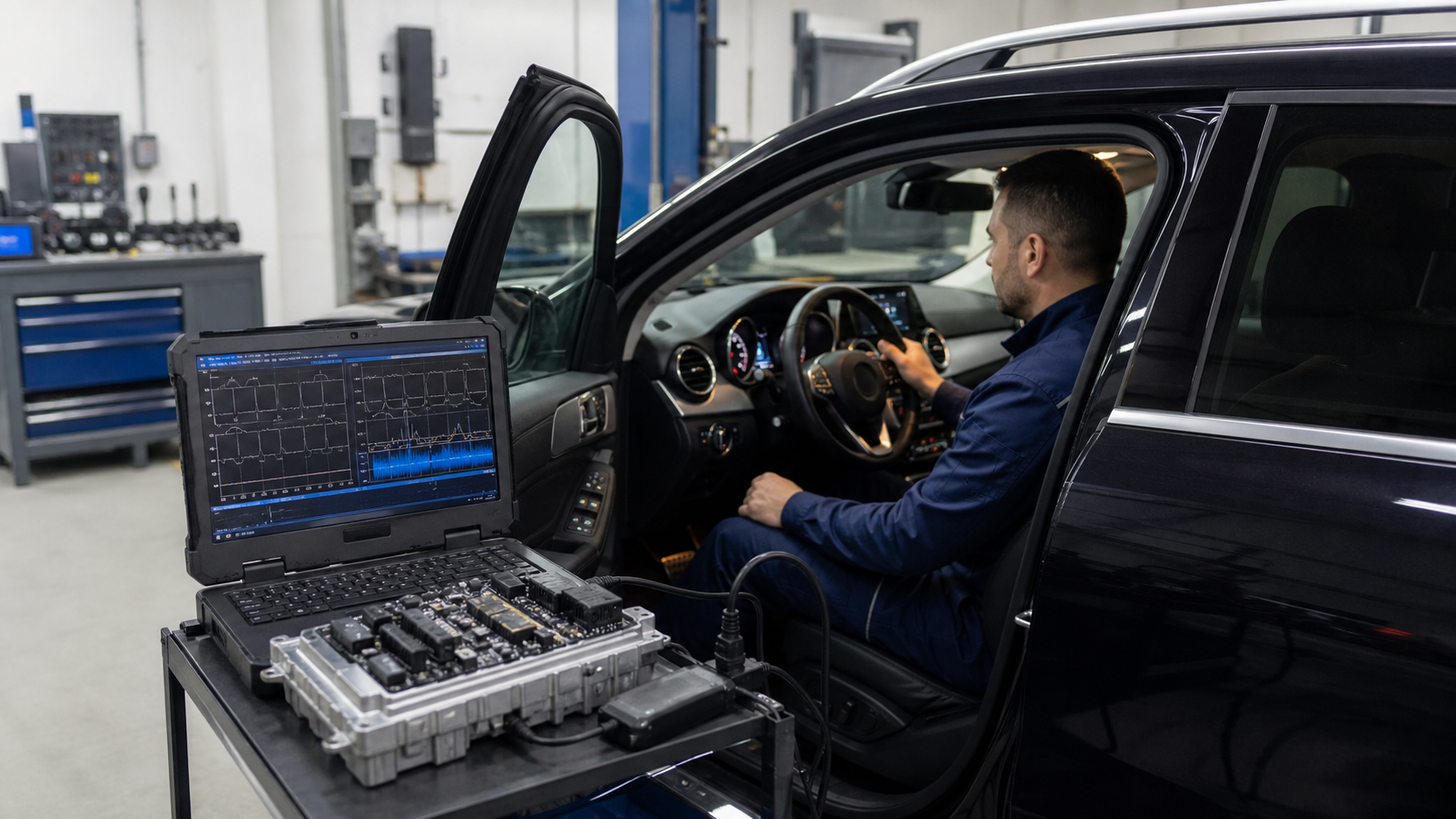 Тестовая поездка и компьютерная диагностика Mercedes 9G-Tronic