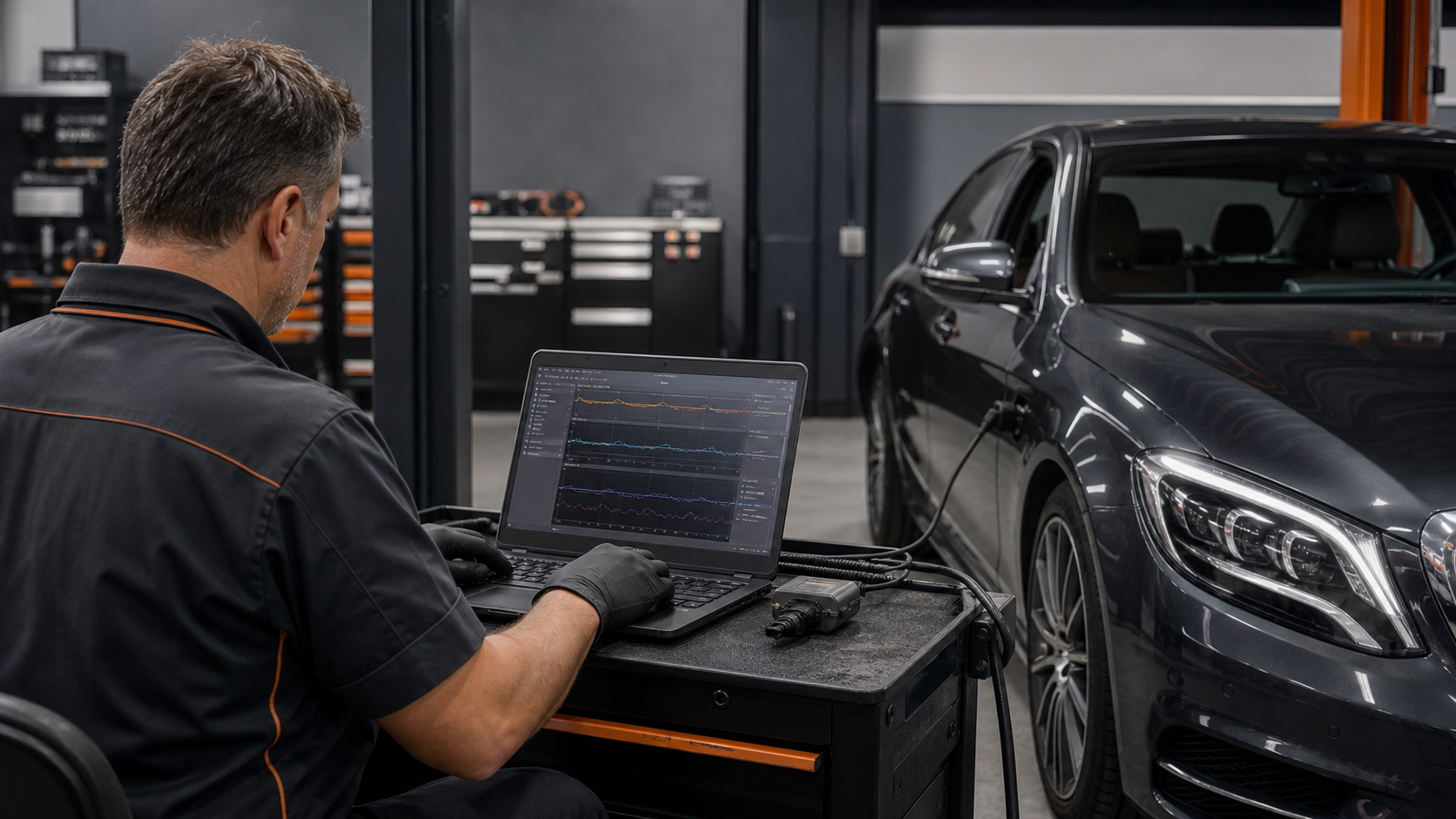 Адаптация автоматической коробки Mercedes 9G-Tronic программой Xentry после ремонта